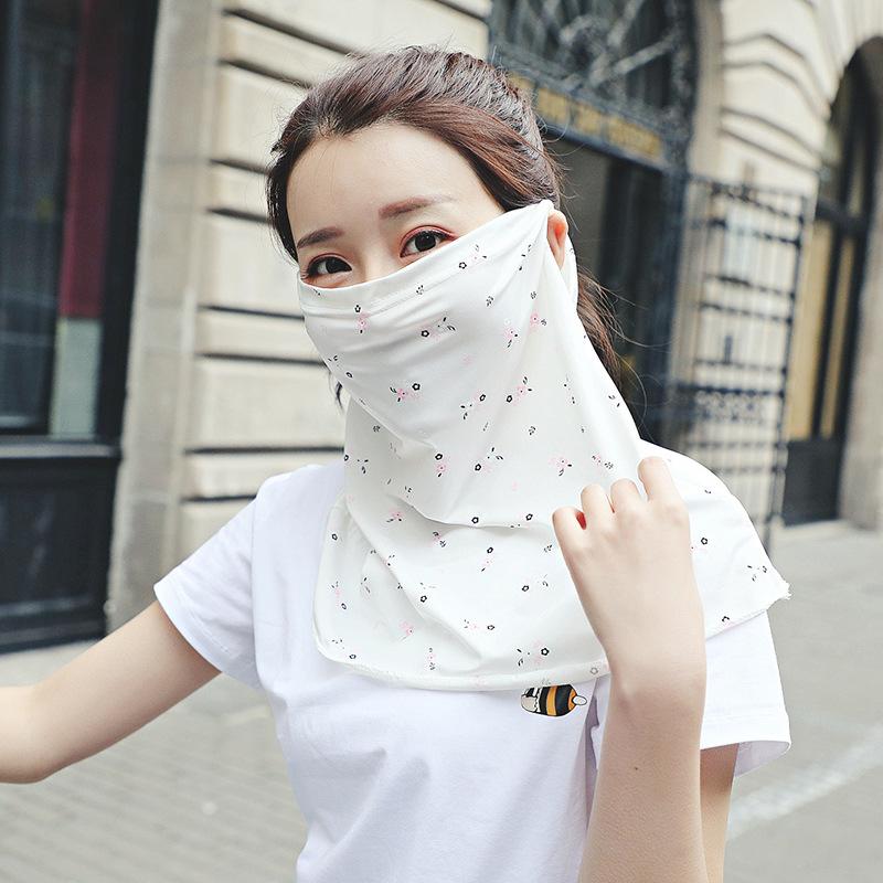 Summer outdoor thin ice silk neck mask sunscreen breathable cycling sunshade sunscreen mask shawl woman