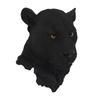 Statue di Testa di Animale con Simulazione 3D Decorazione da Parete Resina Uniche Squisite Statue di Testa di Animale Scultura da Appendere a Parete per Casa Bar Leopardo Nero