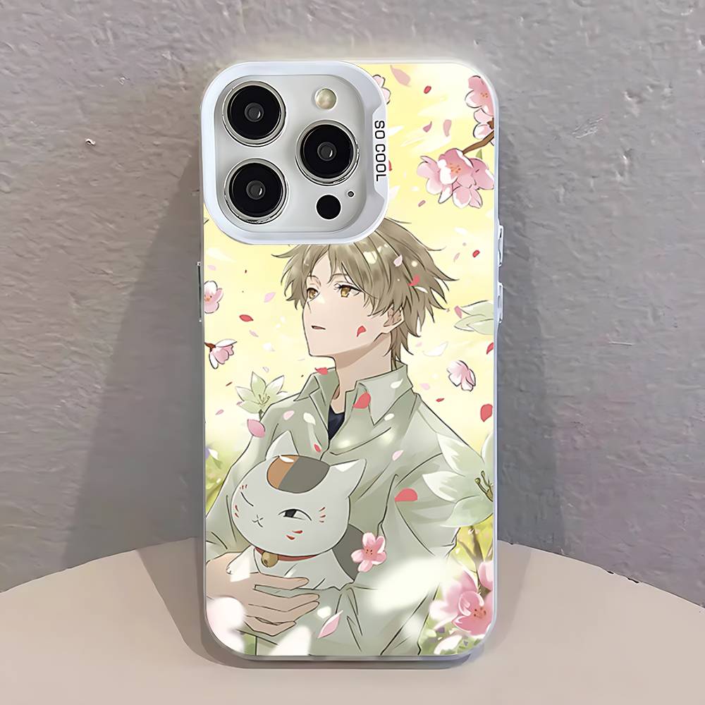 Sensei N-Natsume yujinchou Nyanko  Phone Case For iPhone 17,16,13,12,11,15,14,Pro,Max,Plus,SE4,Air,Mini White IMD Matte