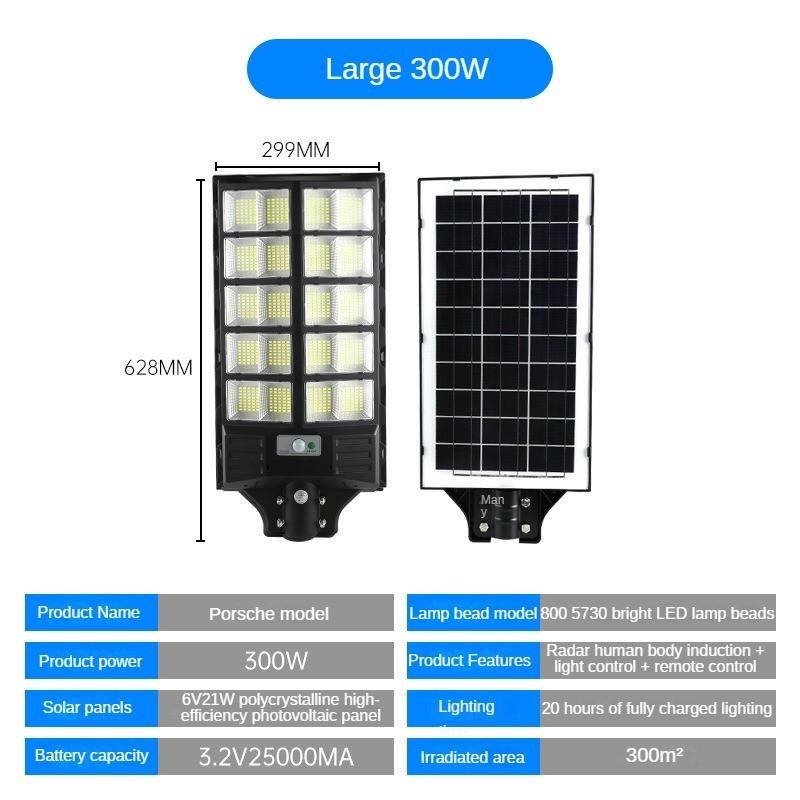 Rural Integrated Solar Street Light Human Sensing LED Road Lighting Lamp