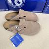 Men’s BK Genuine Leather Retro Toe Semi-Slippers - New, Versatile, and Comfortable Birkenstock Shoes