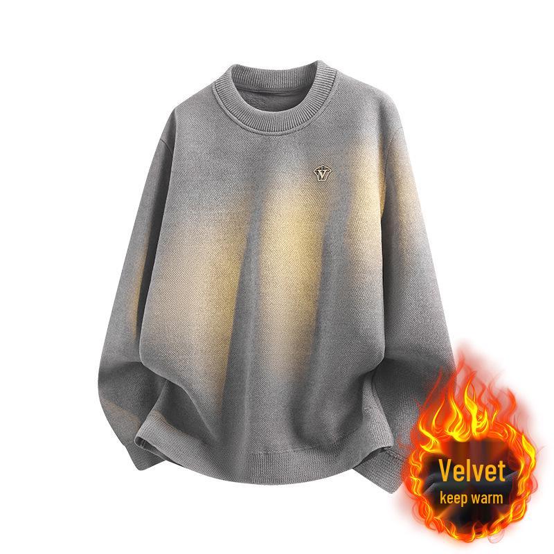 Men s Chenille Sweater - Thick, Velvet Lined, Fashionable Knitwear, Warm & Cozy, Lazy Style M