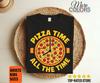 Pizza Time Shirt, Funny Food Lover Tee, Pepperoni Clock Gift, Pizzeria Worker Outfit, Italian Dinner Humor Graphic Art for Men Women Apparel