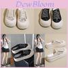 Stylish Summer Womens Thick Sole Closed Toe Slip-on Casual Canvas Shoes In Beige And Black