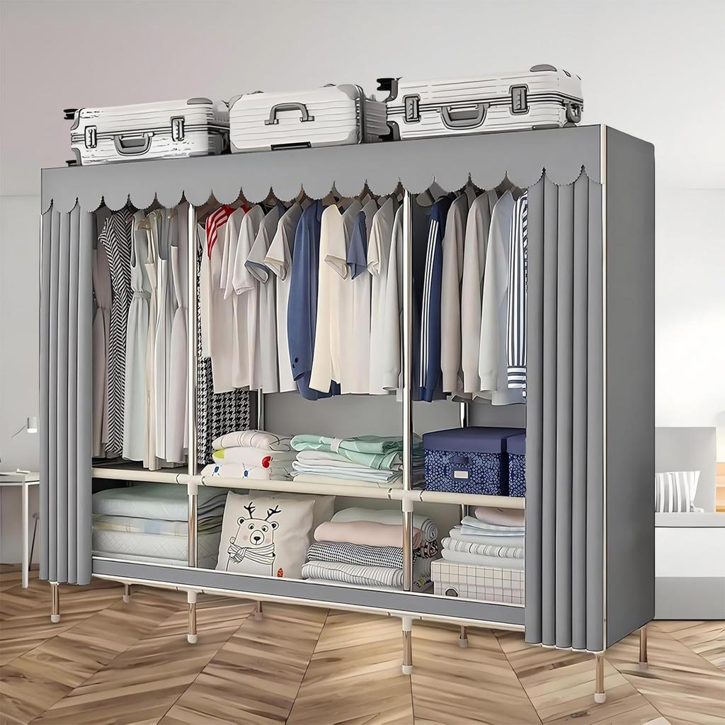 FNRPQB Wardrobe with Large Easy To Hanger Clothing Storage Space Stain Durable Clothes Width 200 X Depth 45 X Height 170 Japanese Instruction Manual
