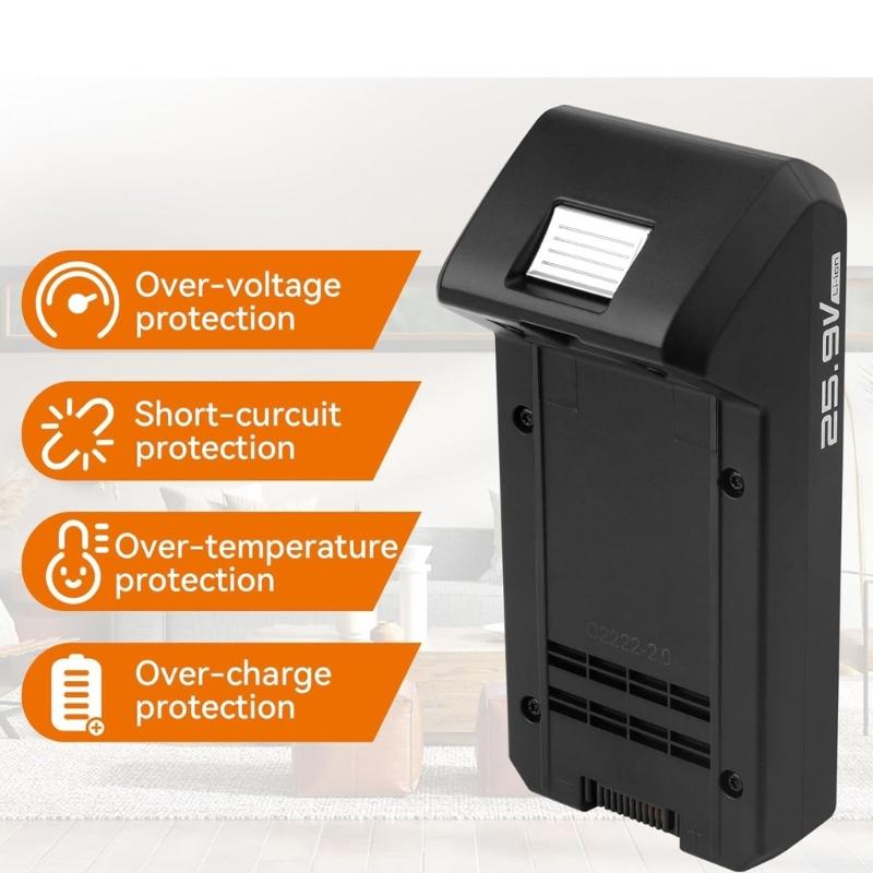 Upgraded 2500mAh Battery 29.6V Plastic Construction Replacement Power Suitable for Multiple Robotic Vacuum Models