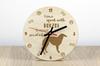 Borzoi, Russian Hunting Sighthound, Russian Wolfhound - clock with dog, wooden clock with engraving, personalised clock by Art-Dog