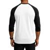Camisa de Béisbol Raglán para Hombre Manga Tres Cuartos Casual Ligera Tela Suave Corte Atlético Top