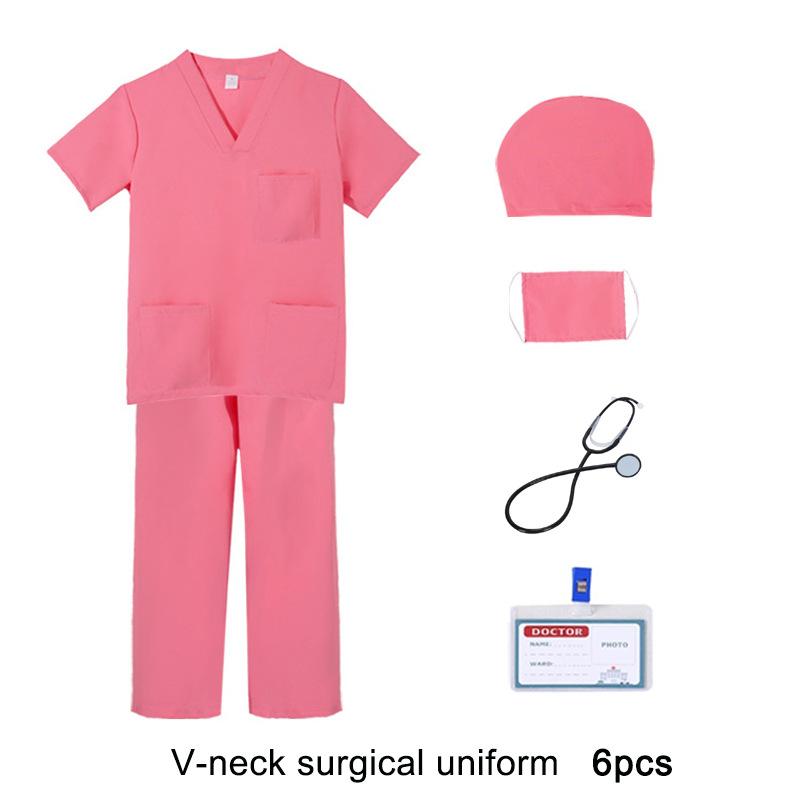 

Детский костюм доктора - Наряд для ролевых игр для мальчиков и девочек, Набор для переодевания медсестры/хирурга для школьных мероприятий XXL