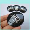 Klassisches Design 4 Stück 56mm Auto Radnabenkappe Emblem Aufkleber Für Ford Schwarz Und Blau