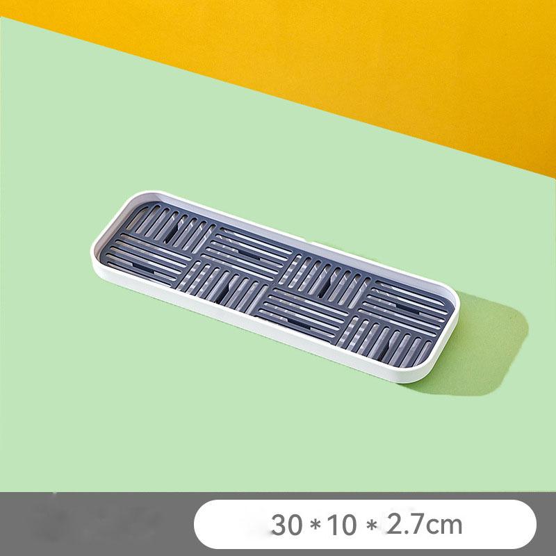 

Съемный поддон для сушки посуды, двухслойный сетчатый дизайн, сушилка для посуды, поднос для хранения, кухонный аксессуар, легко моющаяся сушилка для посуды Grey S