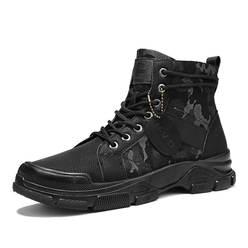 Men's Fashion Work Boots Four Seasons Outdoor Casual Hiking Boots High Top Thick Bottom Work Boots Anti-skid Ankle Boots 2026New