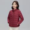 Women's Stand Collar Down Jacket 90% White Duck Down Lightweight Slim Short Winter Coat