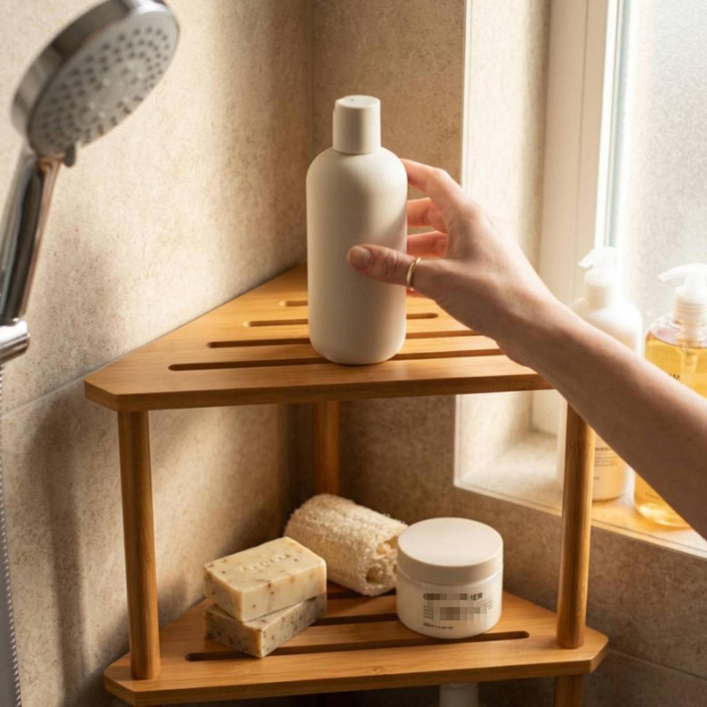 3-Tier Corner Shelf Freestanding Triangular Space-Saving for Small