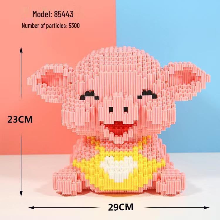 Girls' Compatible Lego: Violent Bear Building Block Series - Educational Micro-Block Interlocking Toys & Gifts