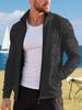 Men's Long Zipper Knitted Sweater Coat – Autumn & Winter Fleece, Trendy, Plus Size.