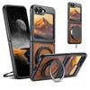 Higth Quality Busine Sle Magnetic Wireless Charging Phone Case for Samsung Galaxy Z Flip 7 6 5 360° Rotating Holder Leather Cover