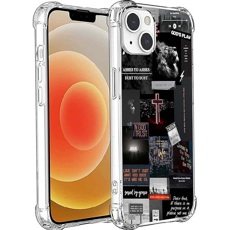 Christian Aesthetic Case Compatible with iPhone 13, Bibilical Faith Case for iPhone 13, Cool TPU Bumper Phone Case Cover