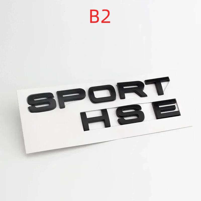 ABS New GLOSS BLACK MATT SILVER RANGE ROVER SPORT HSE BADGE REAR BOOT TAILGATE BADGE EMBLEM STICKER DECALS
