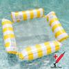 Inflatable Stripe Mesh Floating Bed - Foldable Seaside Lounger