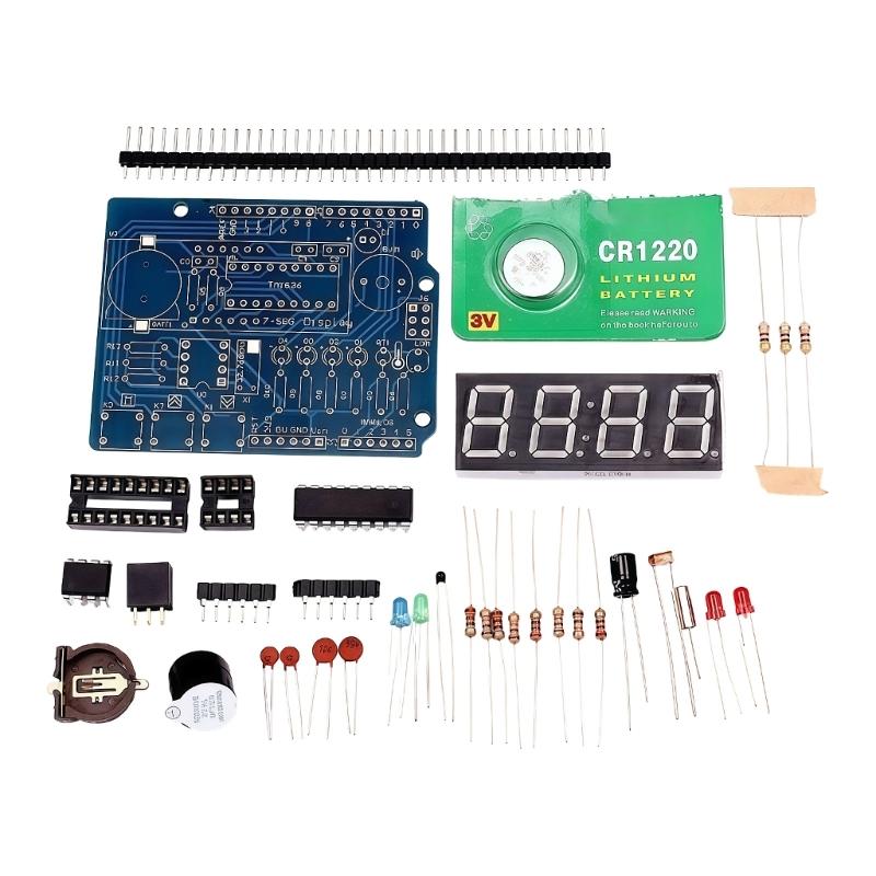 

Blue LED Clock Module ICSH043A Digital Tube Clock Module With Temperature Sensors Alarm Function For Home And Office 1