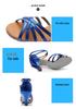 Women's Blue Latin Ballroom Dance Shoes with Soft Sole - Ideal for Practice, Social Dancing, and Summer Sandals