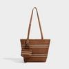 Lazy wind woven armpit bag women's seaside vacation beach bag large capacity shoulder straw woven tote bag