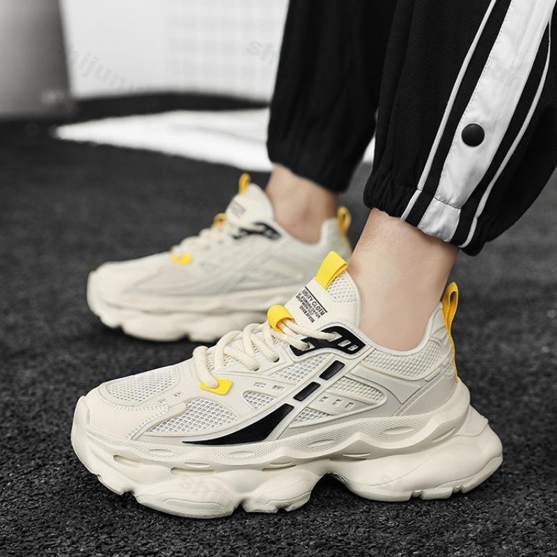 Fashion 2025 Autumn Fashion Trend Men's Low Top Thick Soled Casual Shoes Mesh Breathable Comfortable Versatile Non Slip Chunky sneakers