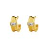 Retro Simple Temperament Inlaid Zirconium S925 Silver Needle Stud Earrings, Fashionable Temperament, Advanced Sense Of Tide, Personality Earrings