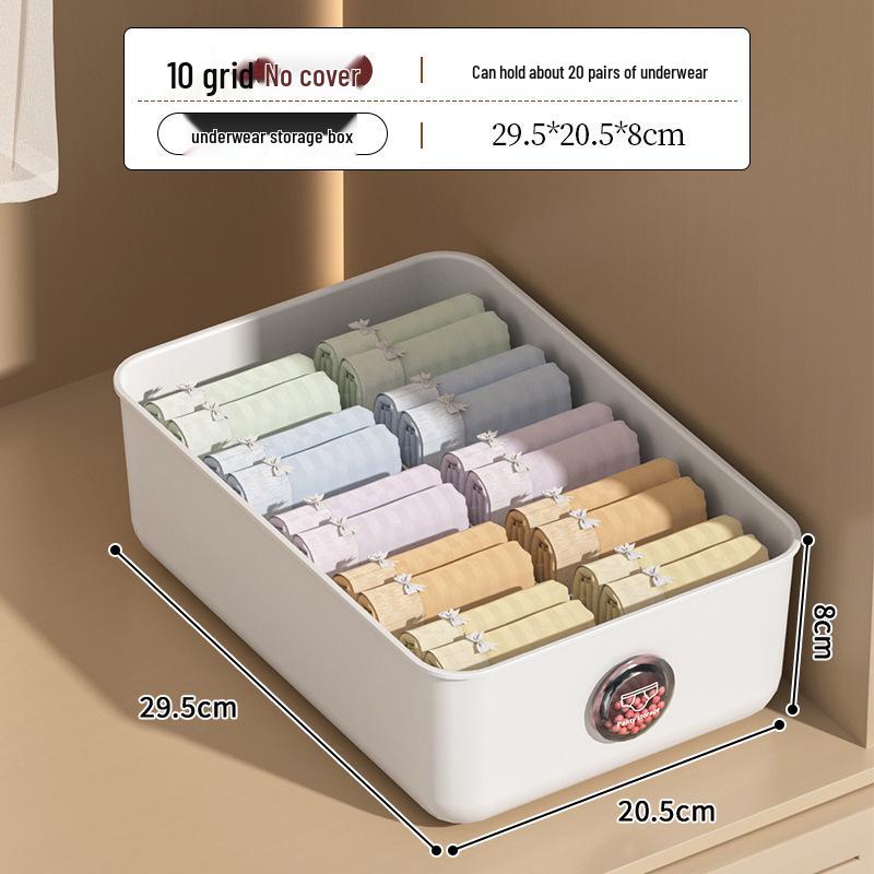 3-in-1 Dustproof Underwear and Sock Organizer with Lid