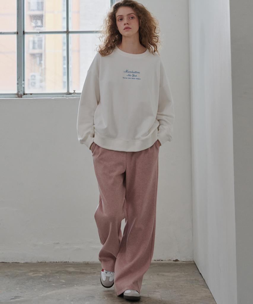 Marop 2303 Knit Corduroy Flare Pants (Pink)