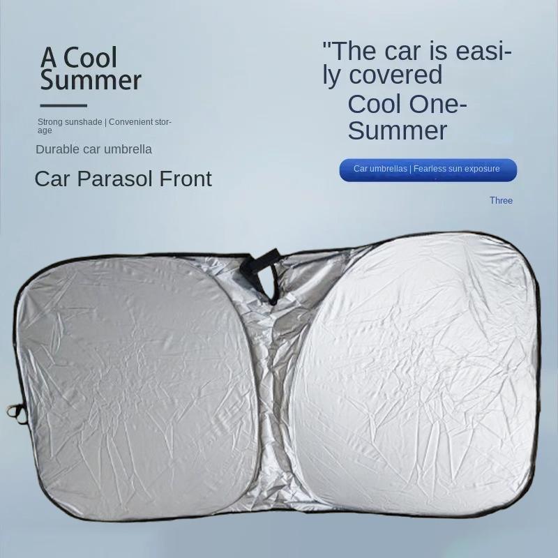 Car Sunshade Front Windshield Heat Insulation Umbrella Sun Protection Car Sunshade Car Sun Protection Retractable Car Sunshade