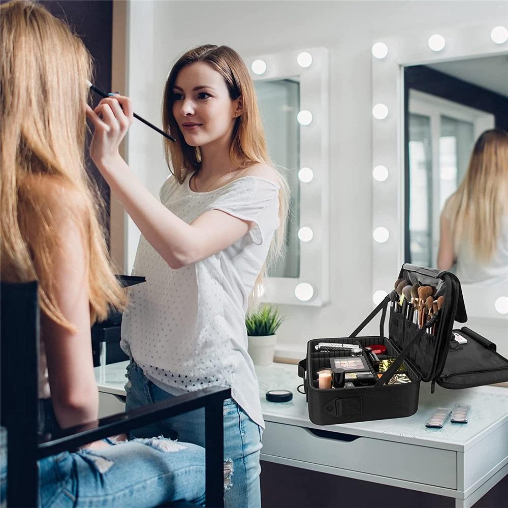  Makeup Bag Make up Case: Large Travel Cosmetic Case Organiser - Professional Portable Makeup Storage Bags for Toiletry - Make Up 