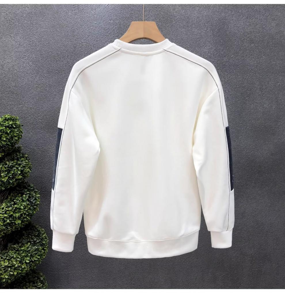 Pánské těžké mikiny s kulatým výstřihem, Trendy jarní/podzimní topy s dlouhým rukávem