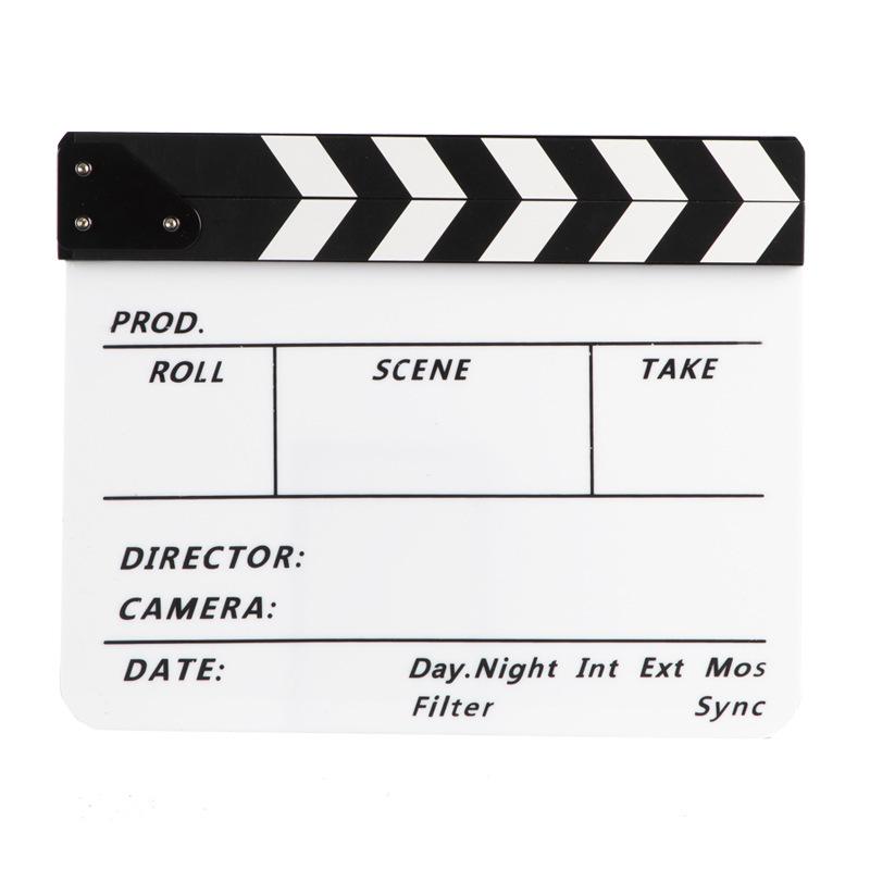 Acrylic Striped Movie Clapperboard Photography Prop