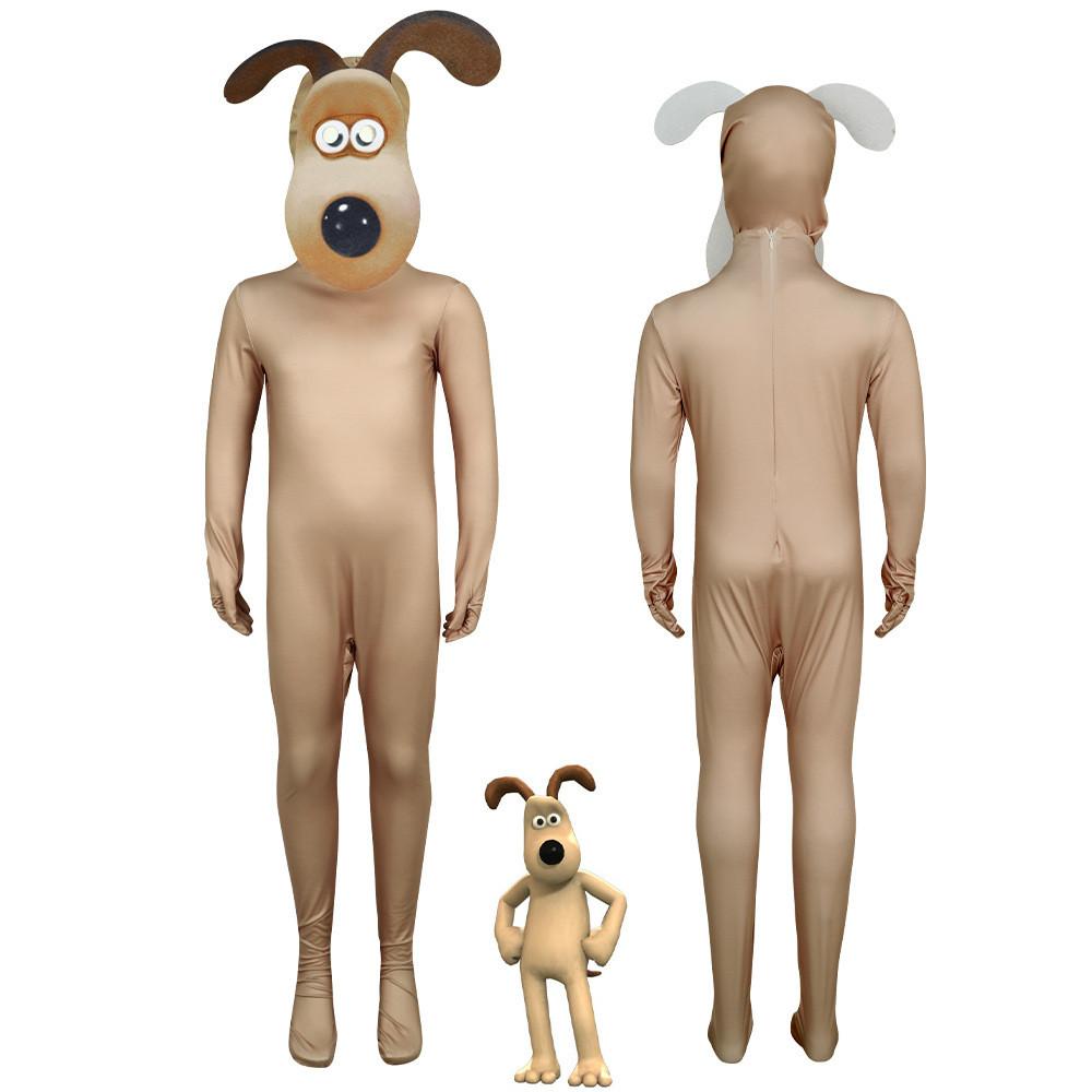 Wallace And Gromit Inspired Super Cool Dog Cosplay Costume For Kids Unisex Sizes 110 To 190