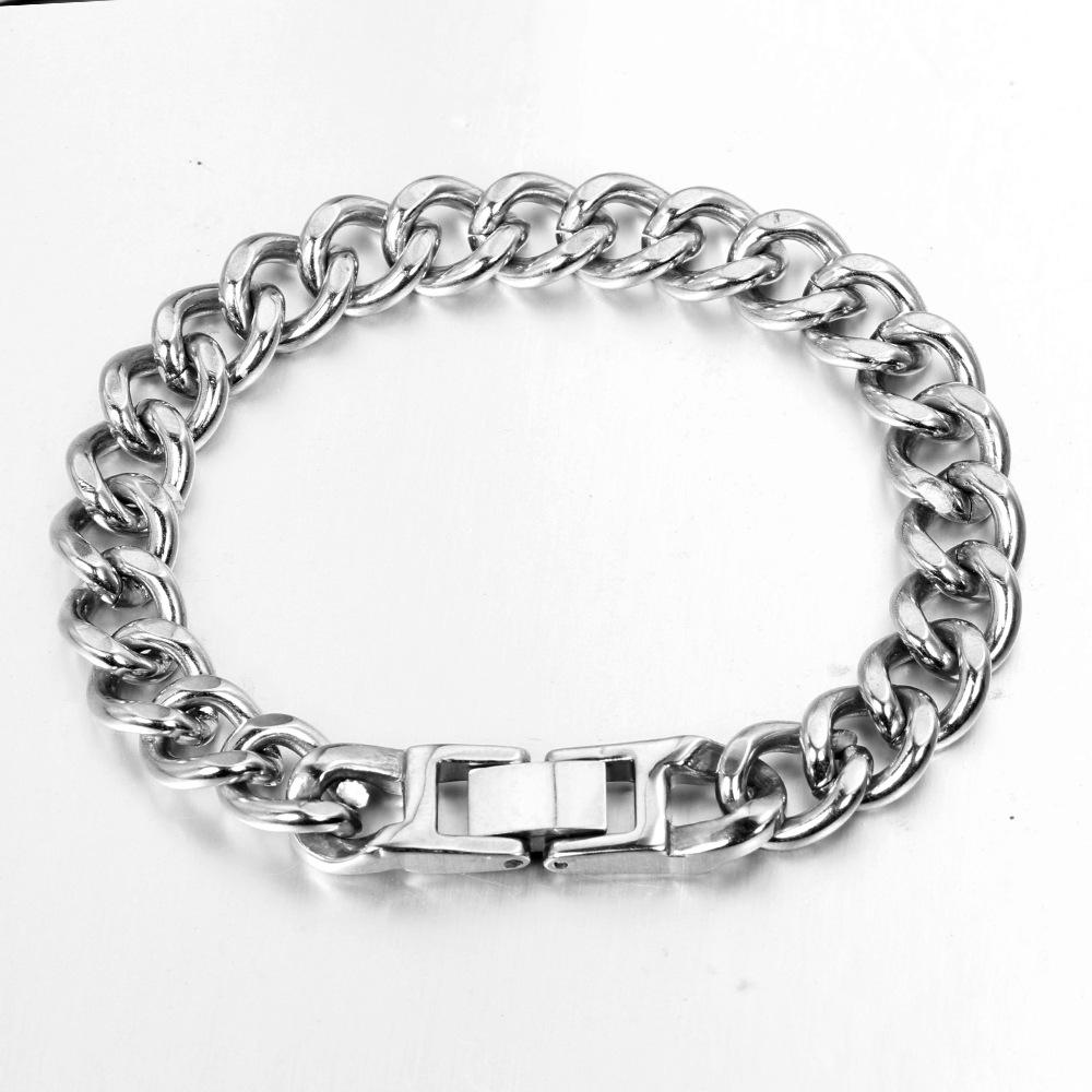 Popular retro hip hop bold men s bracelet, titanium steel fashion bracelet personality