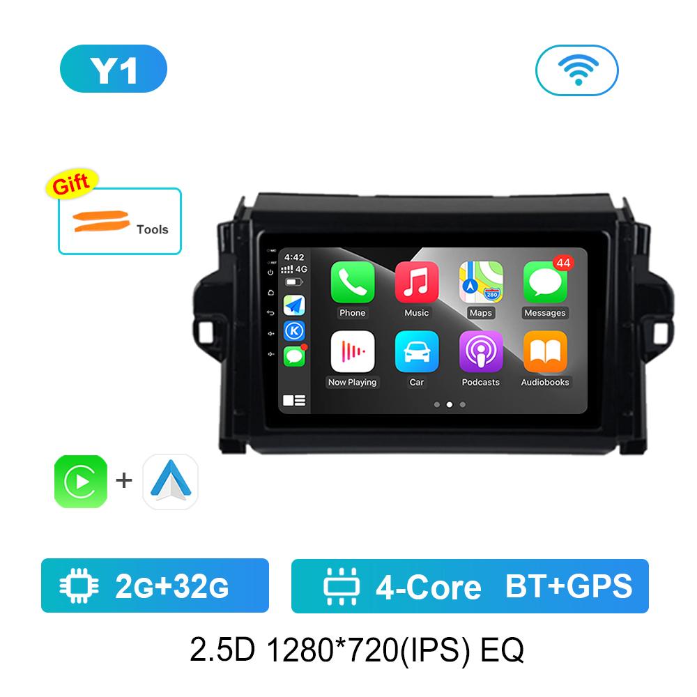 

Navigation GPS Carplay Android System 9 for Toyota Fortuner 2 2015 - 2020 Car Video Multimedia Player WiFi HD Touch Screen
