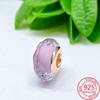 Real 100% 925 Sterling Silver Colorful Rainbow Pendant & Dream Catcher Heart Charm Fit Fashion 3mm Bracelet Romantic Gift