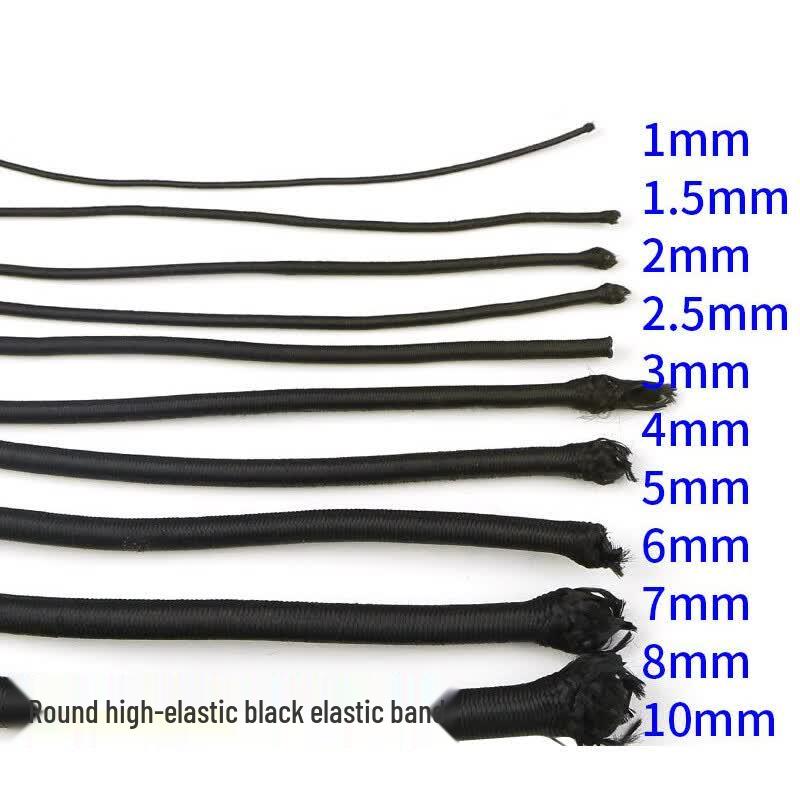 High Elastic Round Black Bungee Cord