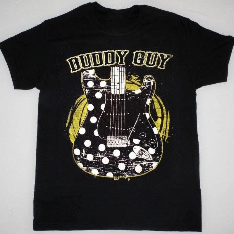 

Rare Buddy Guy Guitar Short Sleeve Cotton Black All Size Shirt QQ1089 XL