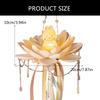 Elegant Festival Lotus Flower Lantern Functional Plastic Mid Autumn Lantern with Rabbits Easy to Use Candle Lights