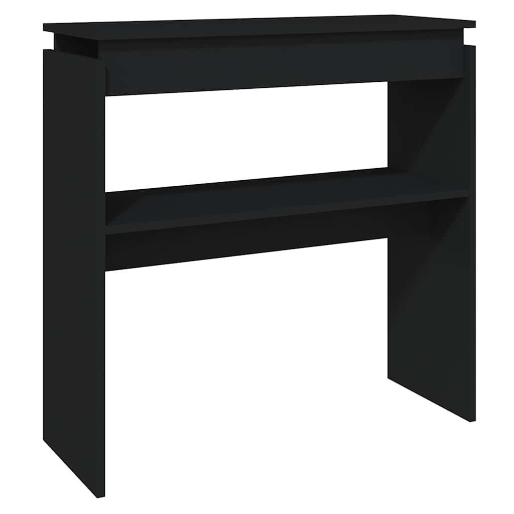 Vidaxl Stolik Konsolowy, Czarna, 80X30X80 Cm, Materiał Drewnopochodny