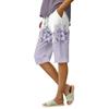 Women's Summer Elasticated Tie Waist Floral Cotton & Linen Loose Shorts