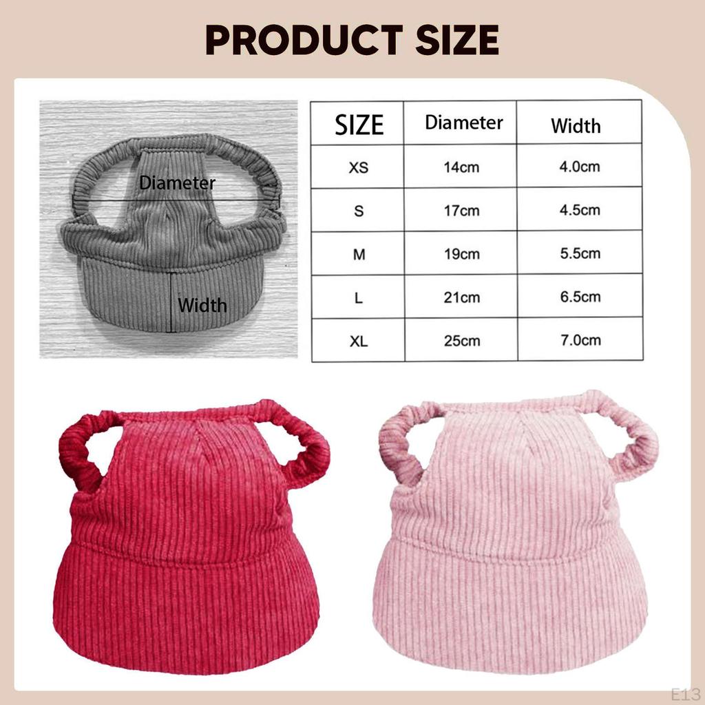 Dog Baseball Adjustable, Comfortable, with Ear Holes, Outdoor Sun Protection Supplies