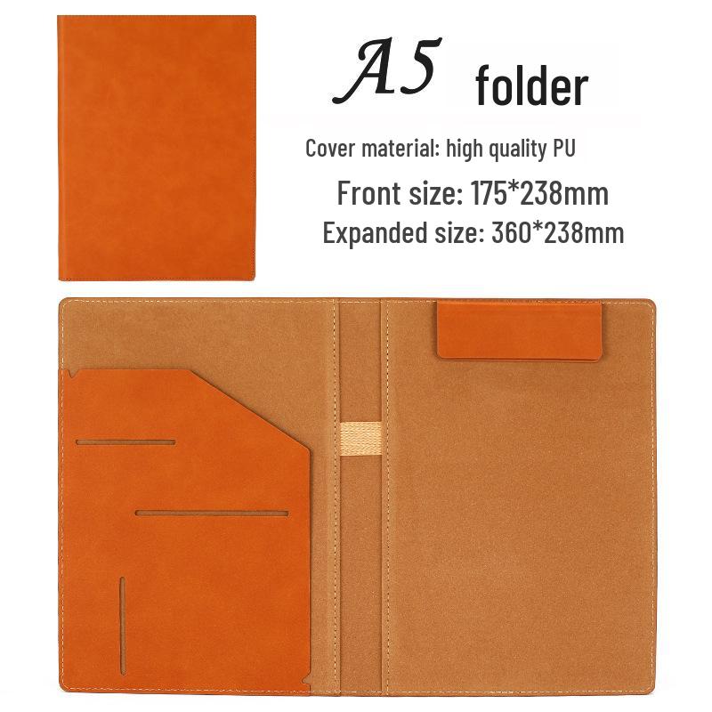 Business Data Archive: A5 Contract & A4 Conference Leather Folder with Multifunction Manager Clip Pad.