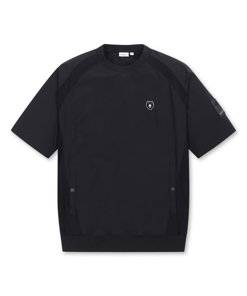 Goldeunbeeo Stretchable Nylon Crewneck Sweatshirt_G4Tam25221Bkx