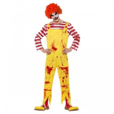 Smiffys Mens Kreepy Killer Clown Costume Jumpsuit