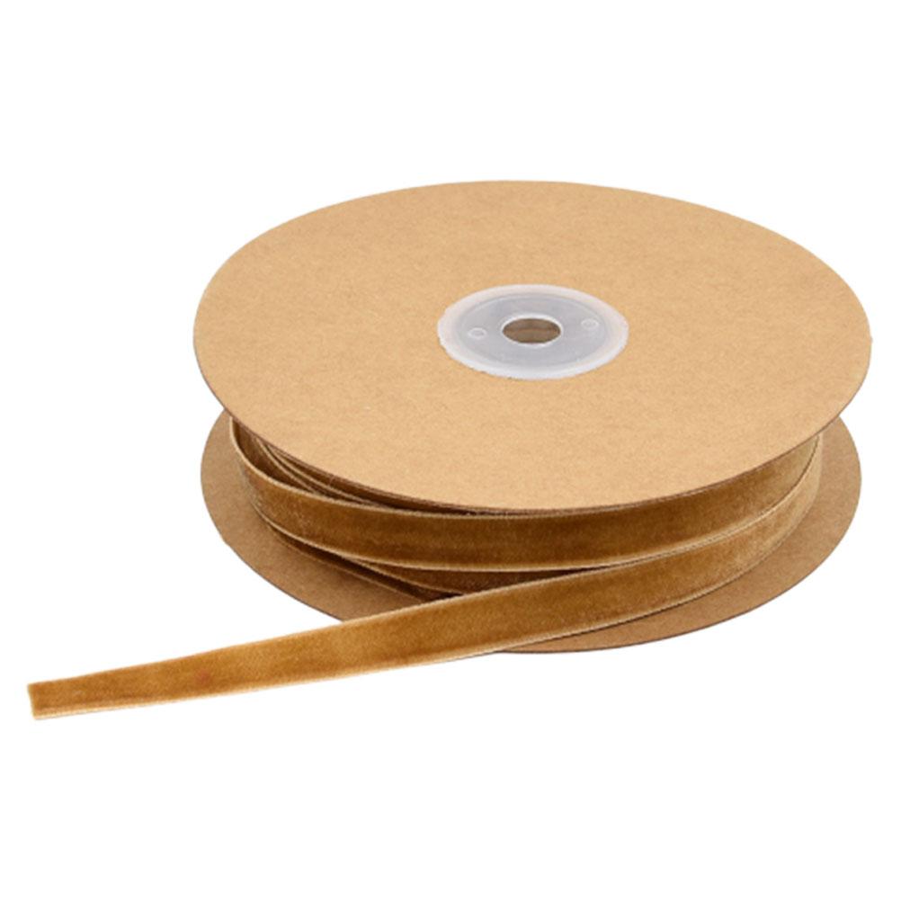 1 Roll 1Cm Width Flocking Ribbon Dark Green Cloth Ribbon Accessories For Gift Wrapping Diy Ribbons Wedding Party Craft Supplies