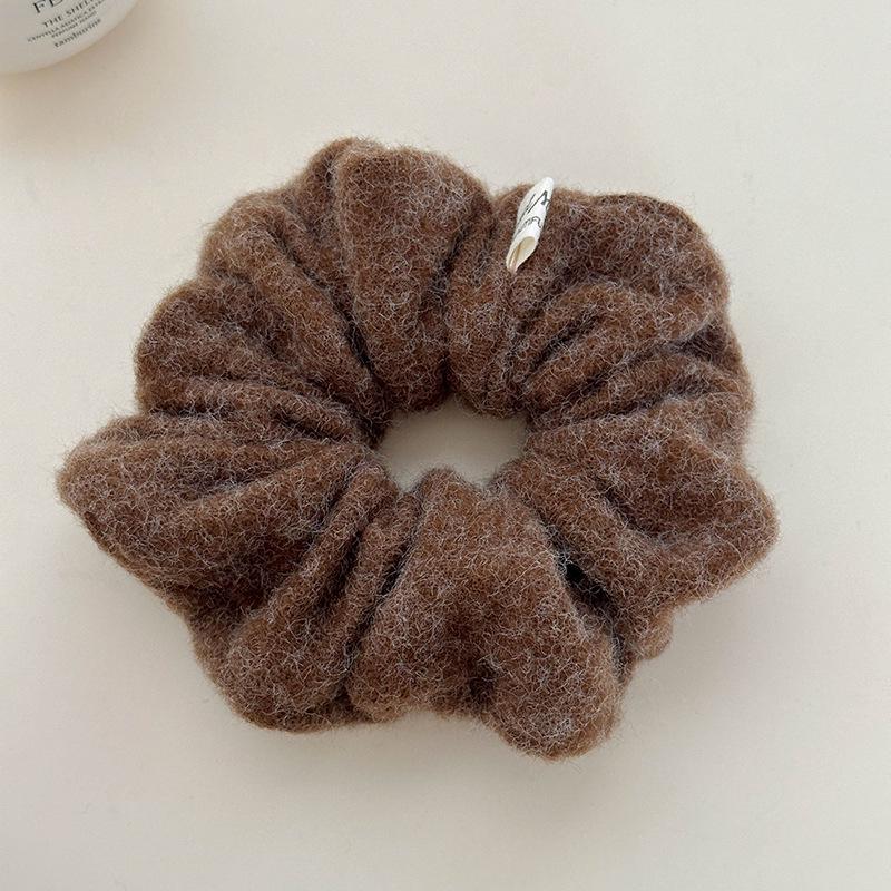 Textured Fabric Hair Ring & Headband Set – Stylish Autumn/Winter Rubber Bands, Hairpins & High Skull Headband